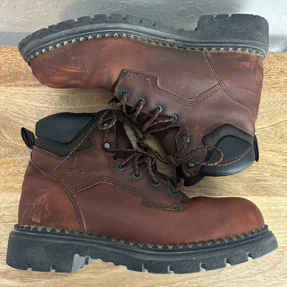 RED WING Women's 8.5 Sturdy Leather Steel Toe Safety Boots Ankle Support - Picture 5 of 11